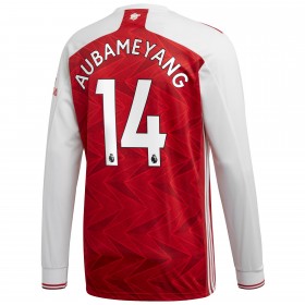 Jalkapallo Pelipaidat Arsenal Pierre-Emerick Aubameyang 14 Kotipaita 2020-2021 Pitkähihainen